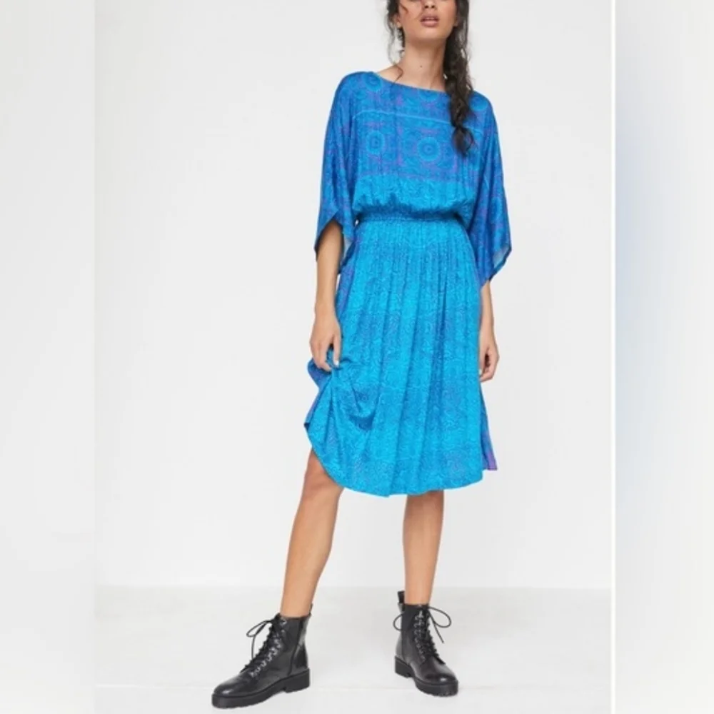 Tiny Annmarie Midi Dress Scoop Neck Batwing Sleeves Drapey Lightweight Small NWT - Picture 14 of 14